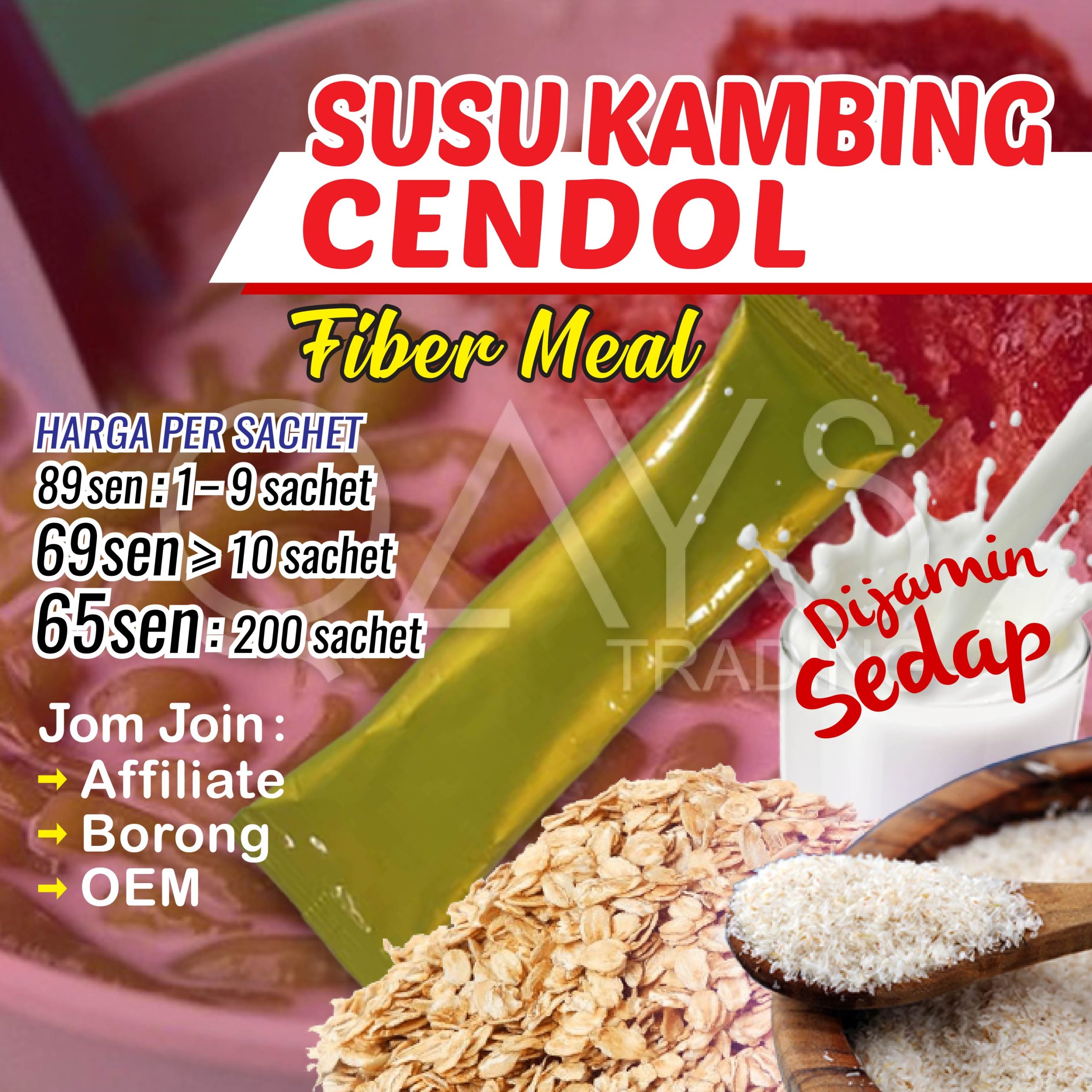 F6 Susu Kambing Cendol Fiber Meal