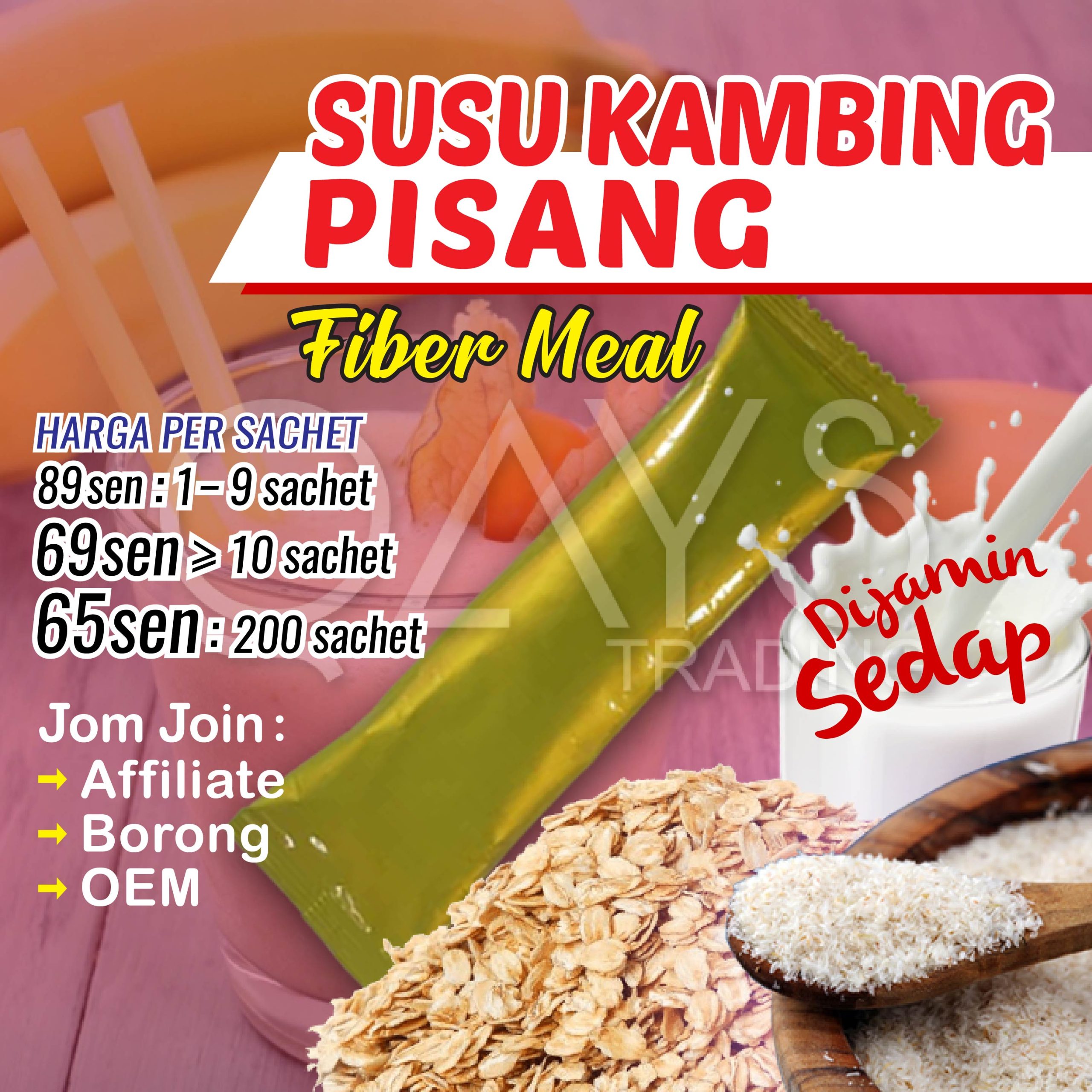 F7 Susu Kambing Pisang Fiber Meal