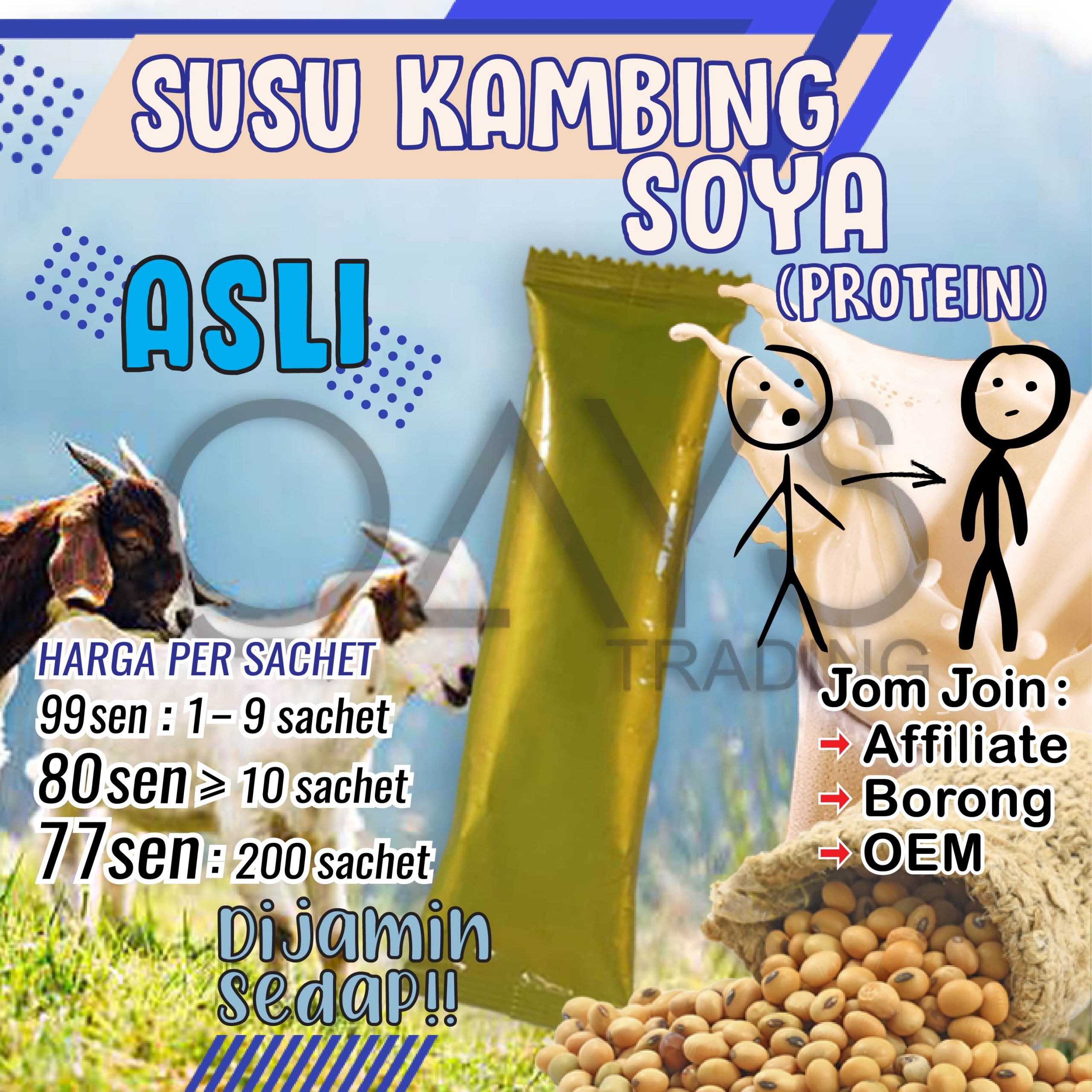 G1 Susu Kambing Soya (Protein) Asli