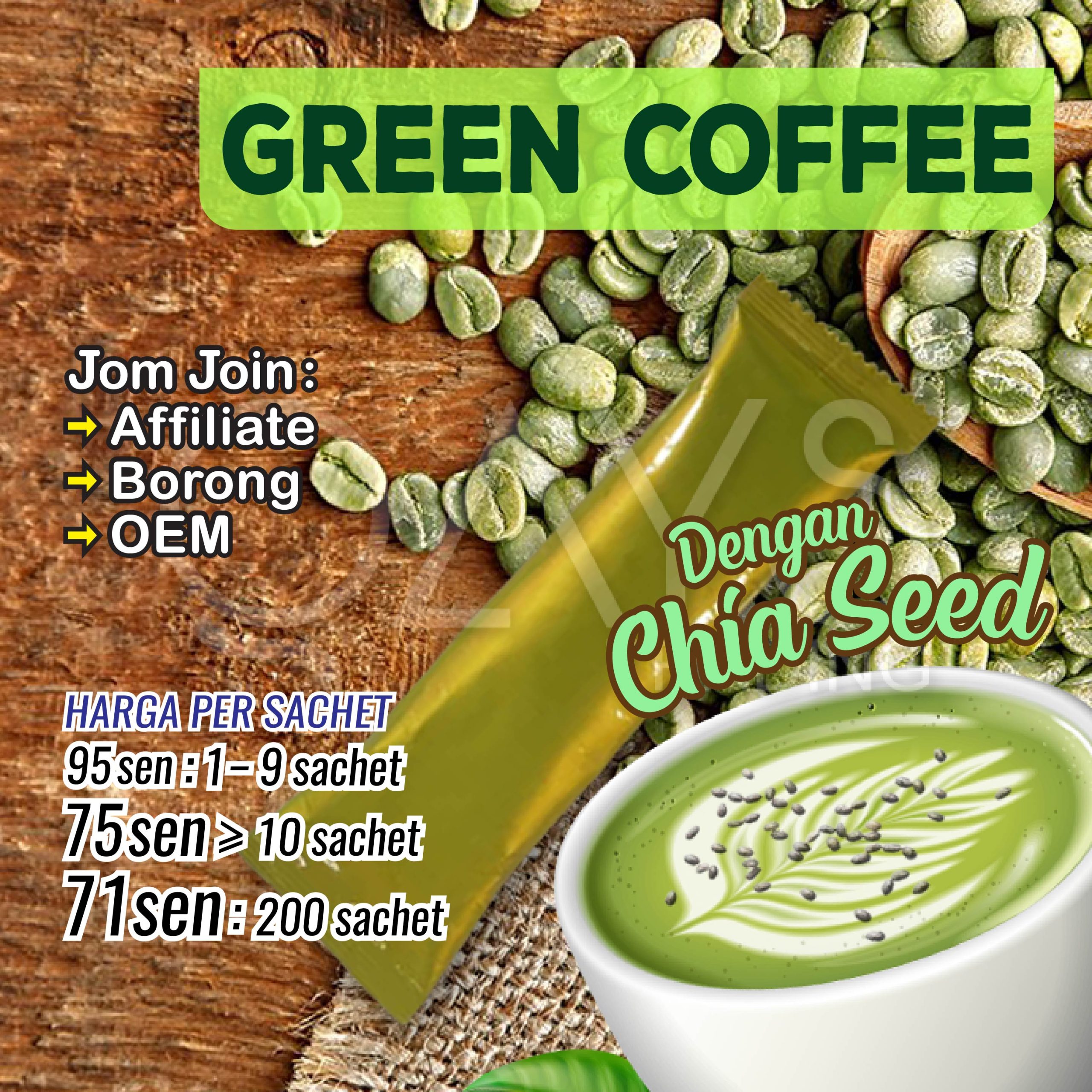 K6 Green Coffee Chia Seed