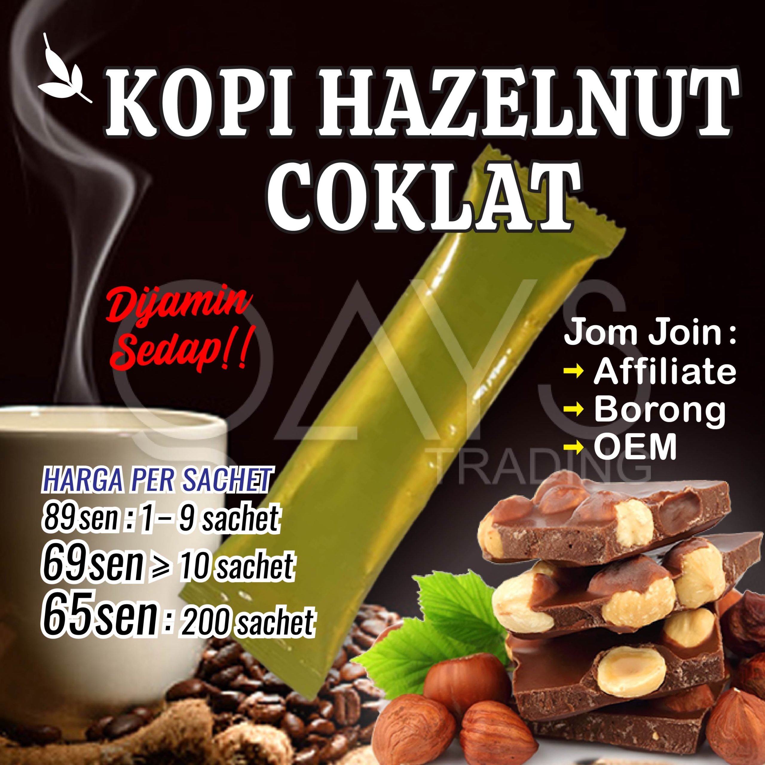 K7 Kopi Hazelnut Coklat