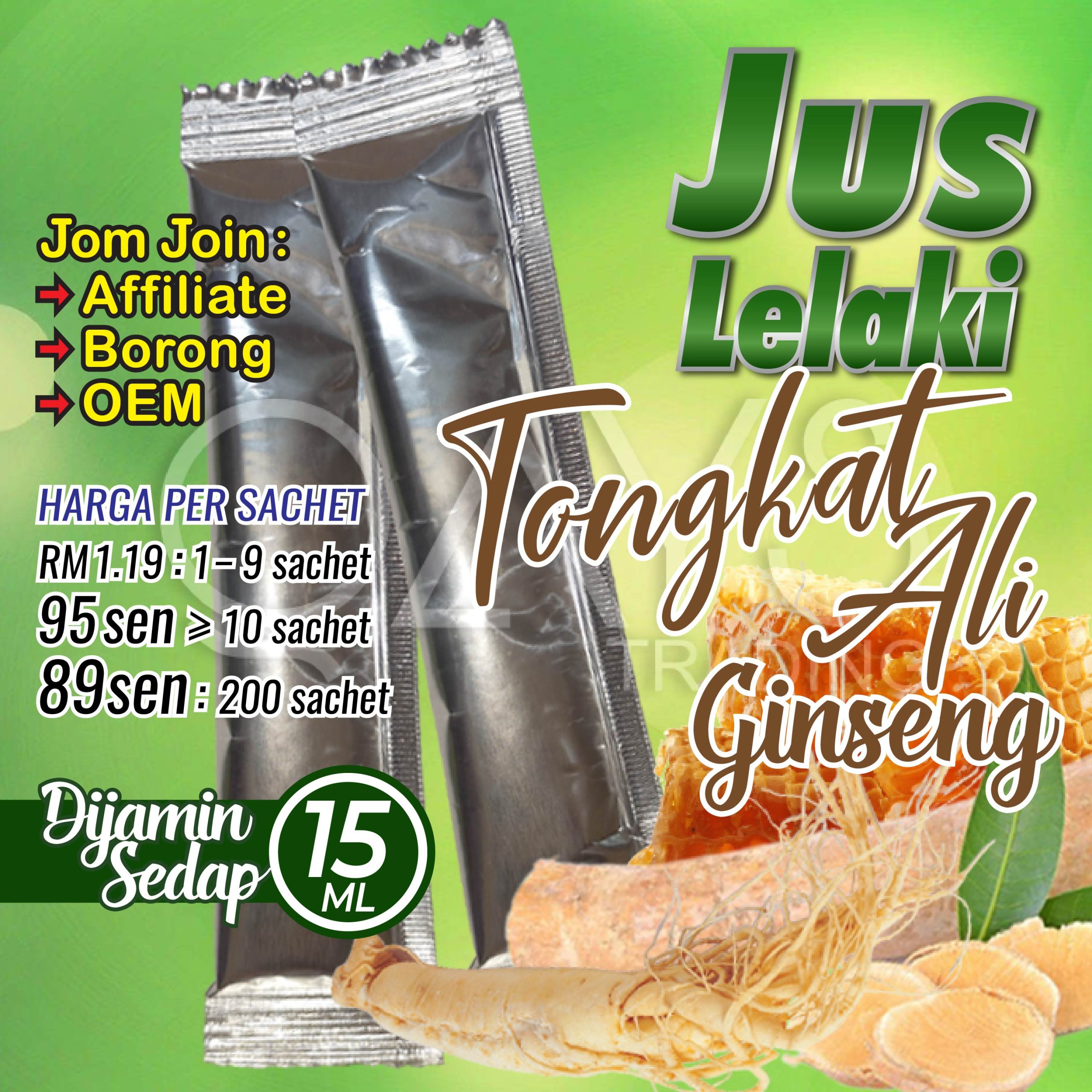 B6 Jus Lelaki Tongkat Ali Ginseng