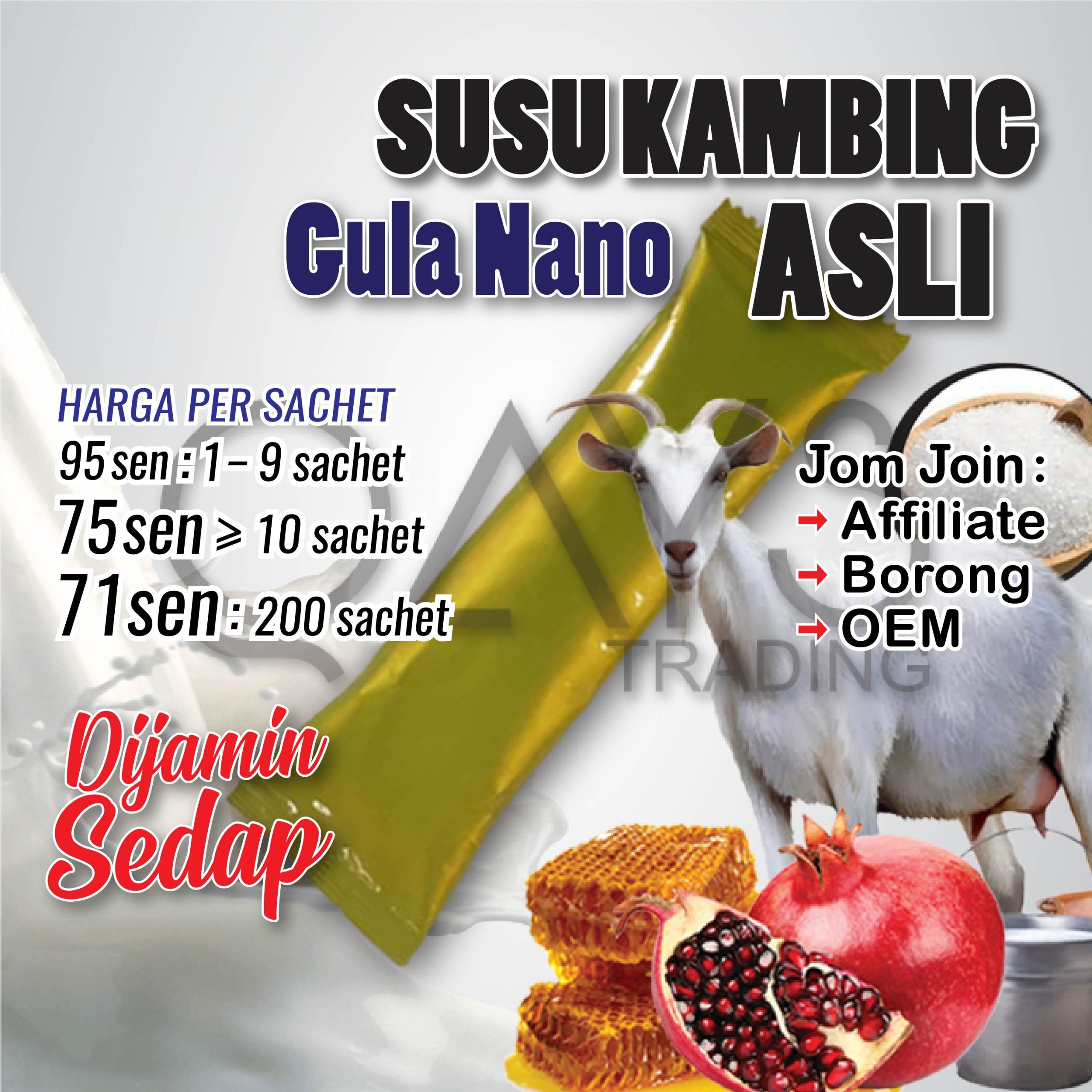 P11 Susu Kambing Gula Nano Asli