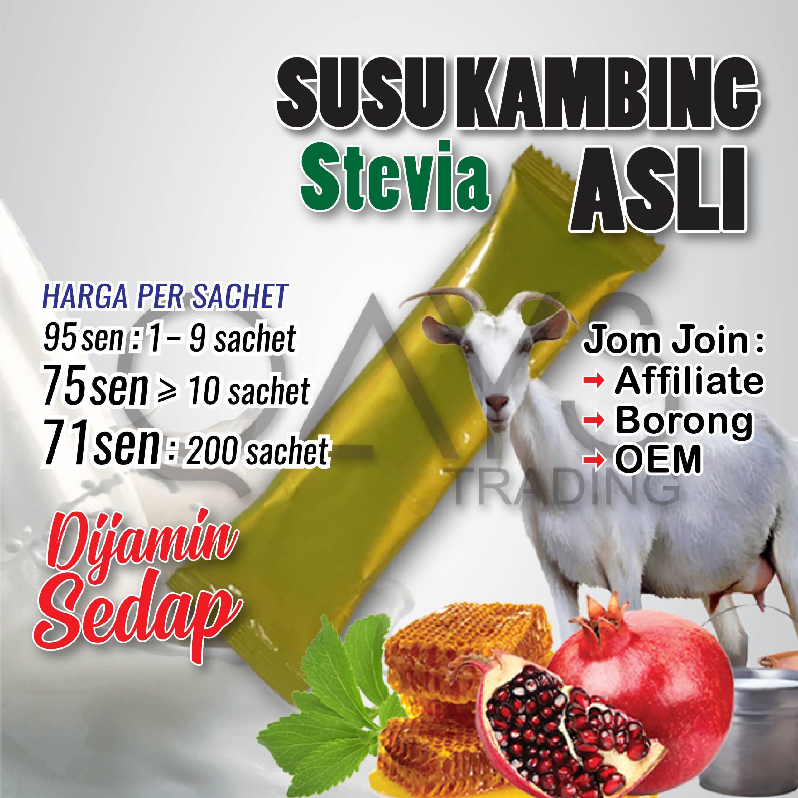 P14 Susu Kambing Stevia Asli