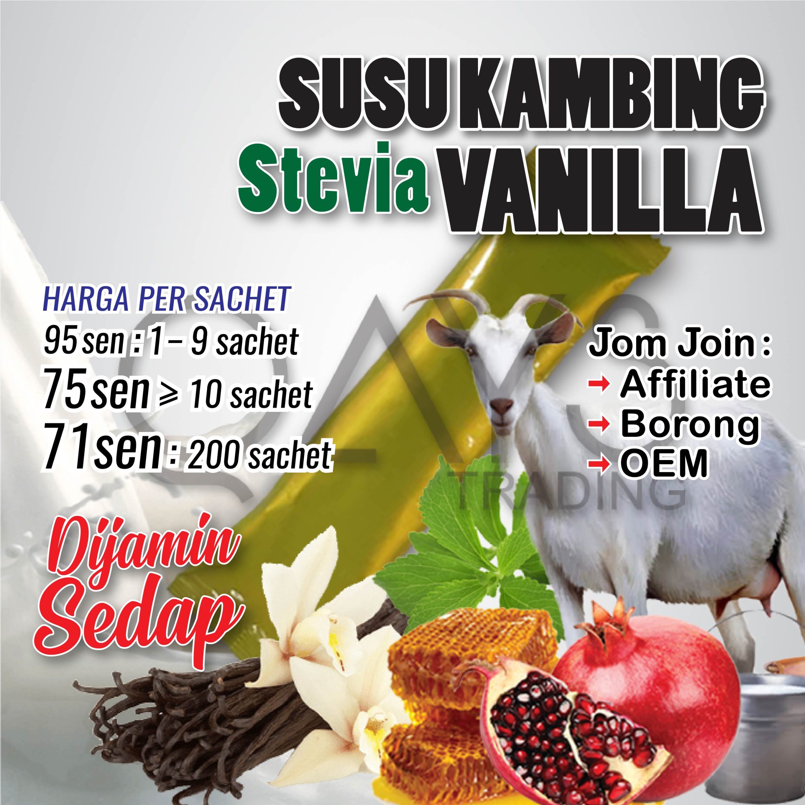 P15 Susu Kambing Stevia Vanilla