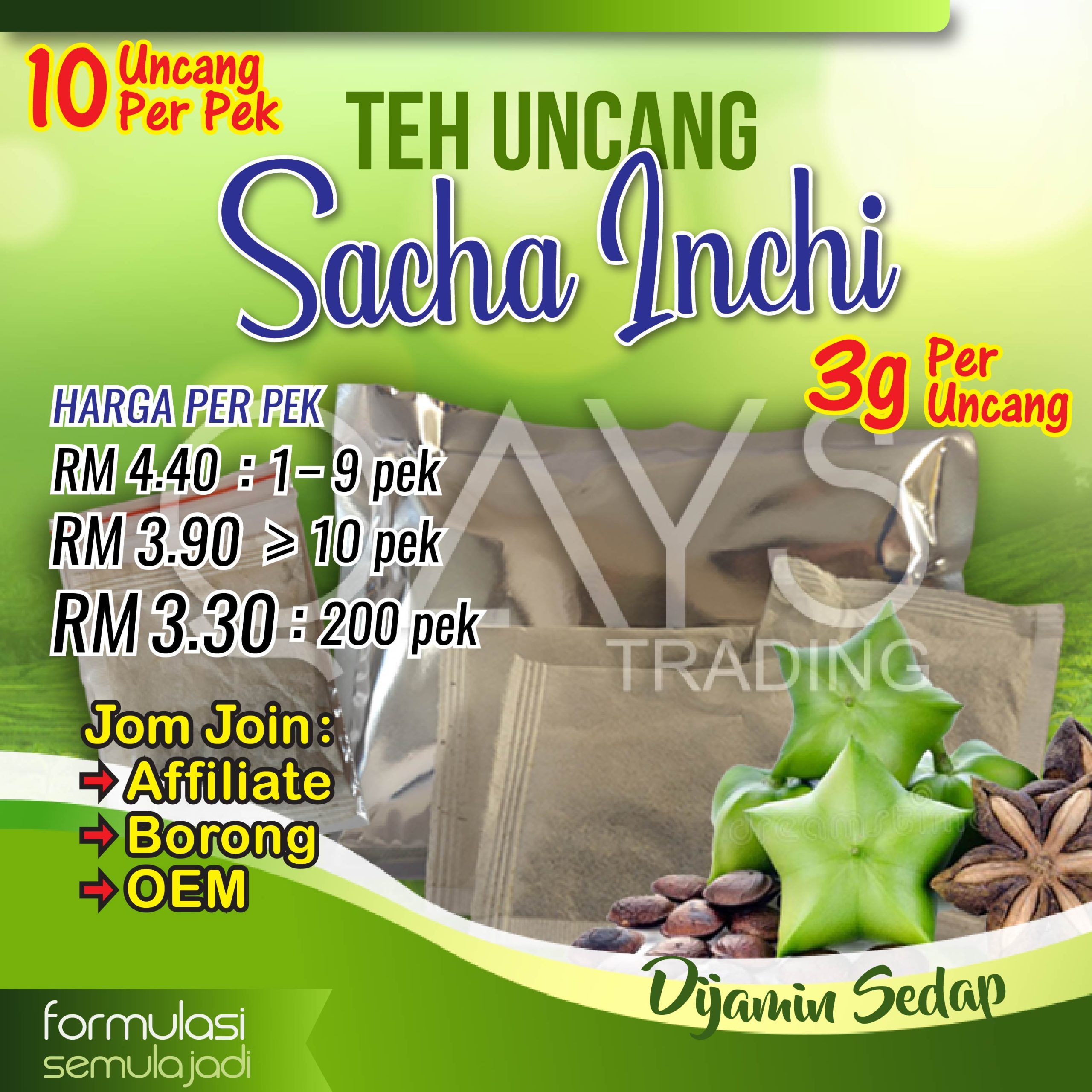 T16 Teh Uncang Sacha Inchi