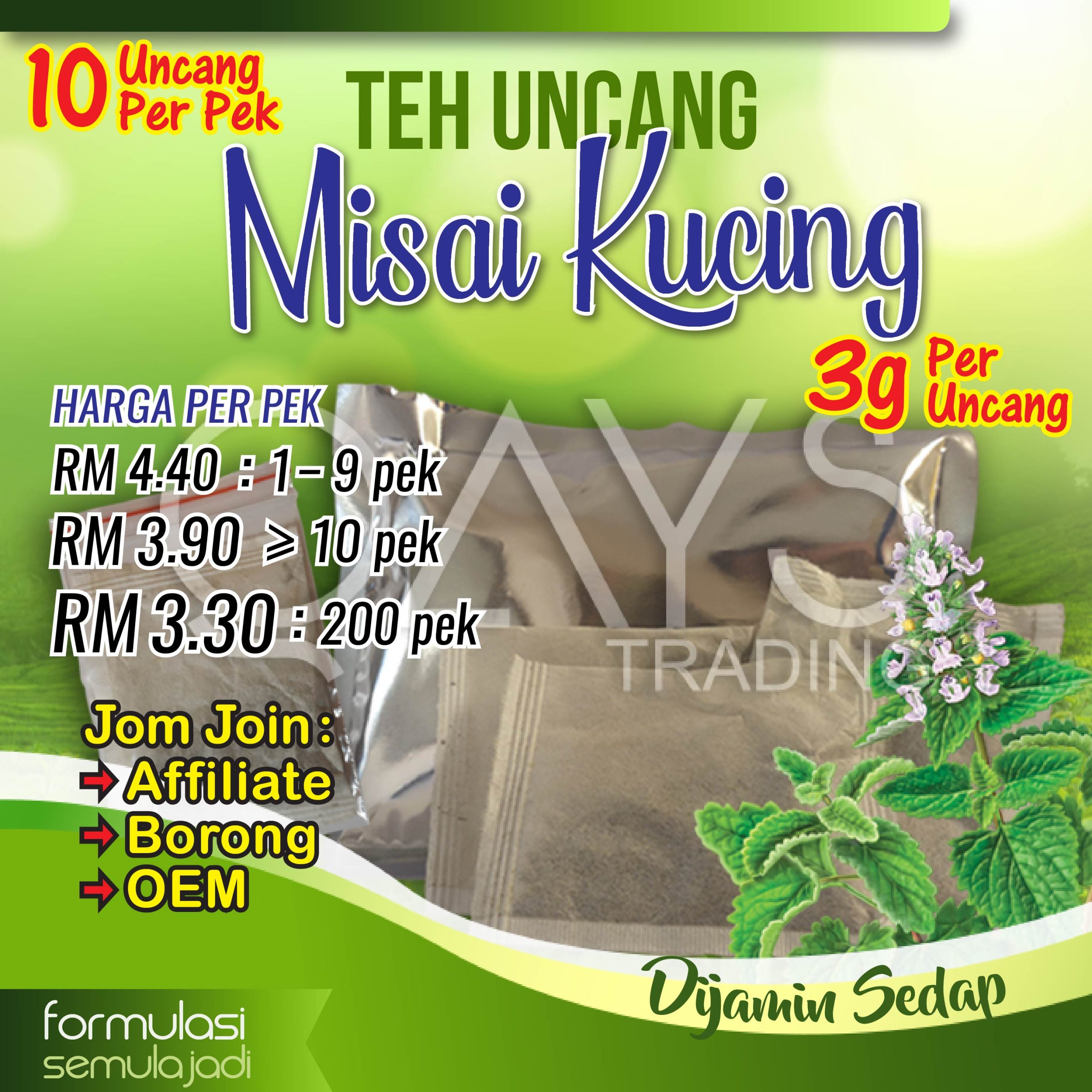 T17 Teh Uncang Misai Kucing