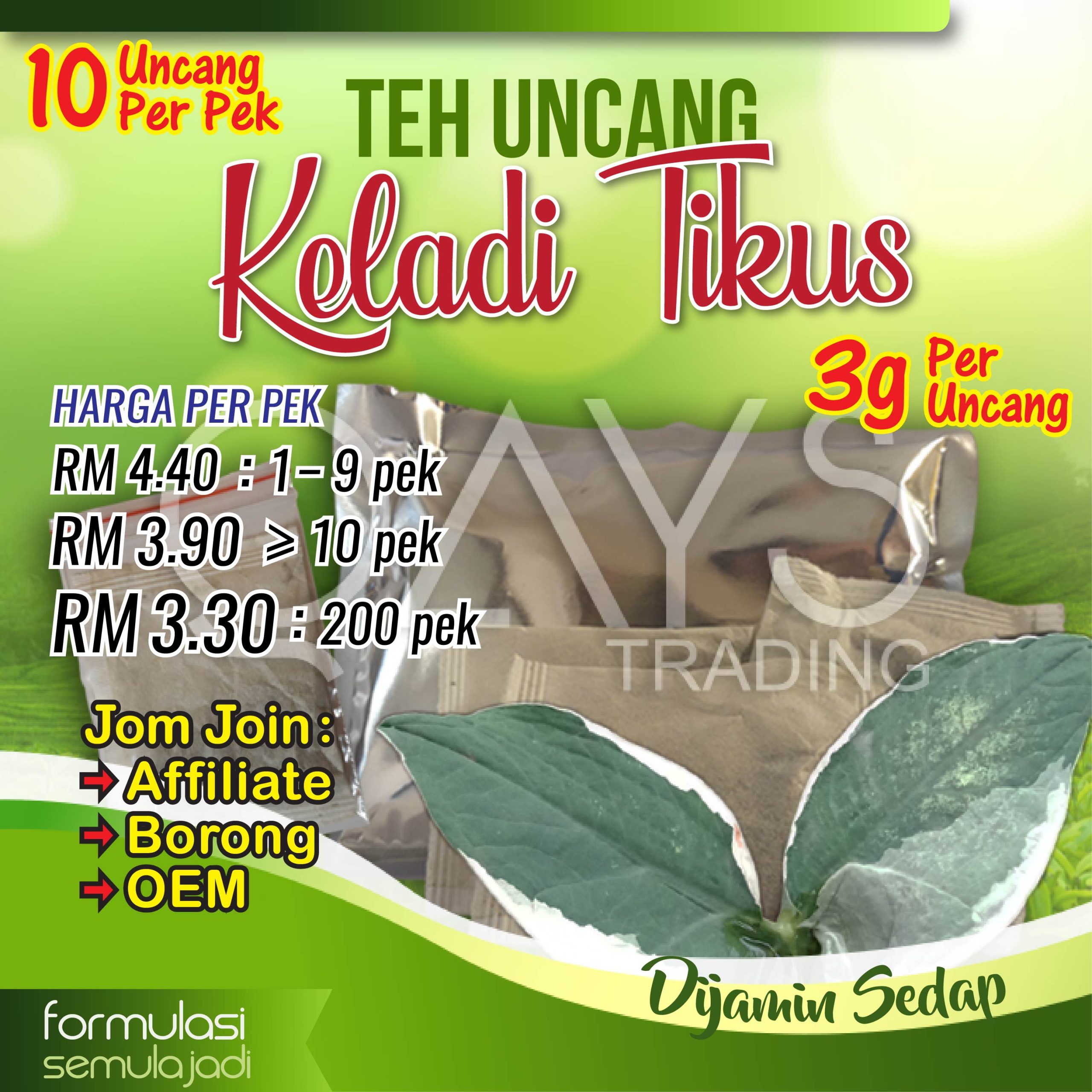 T18 Teh Uncang Keladi Tikus