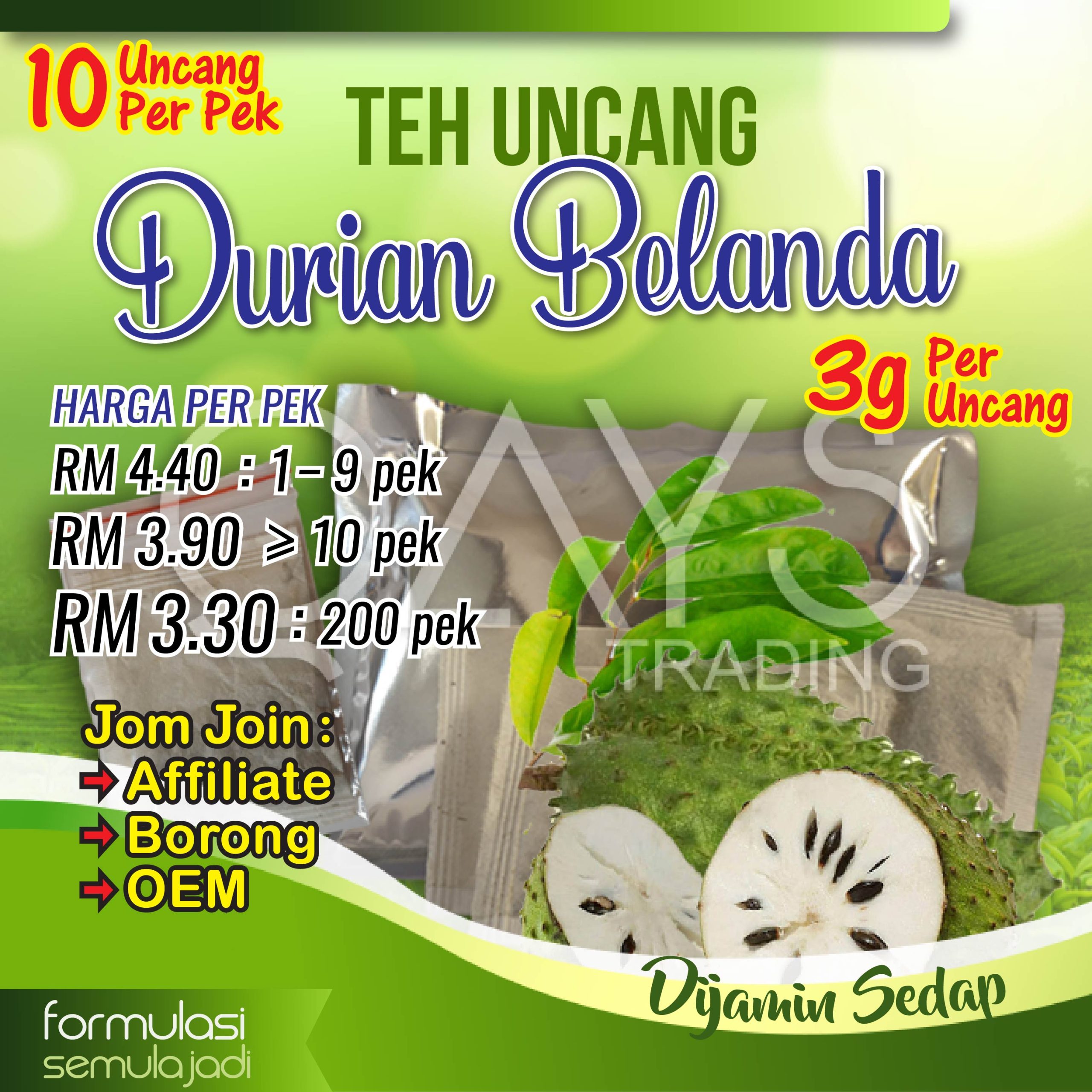 T22 Teh Uncang Durian Belanda