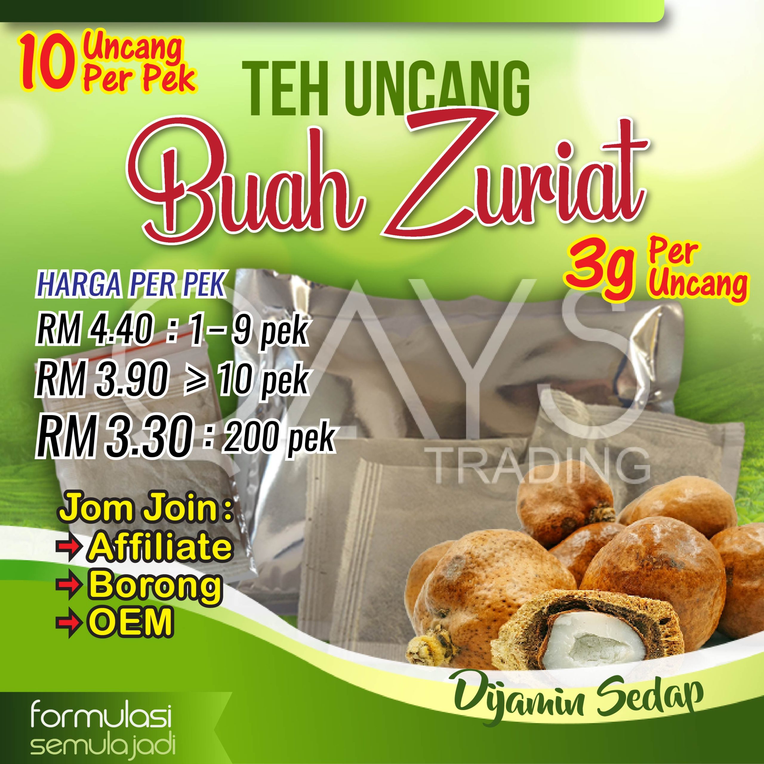 T9 Teh Uncang Buah Zuriat