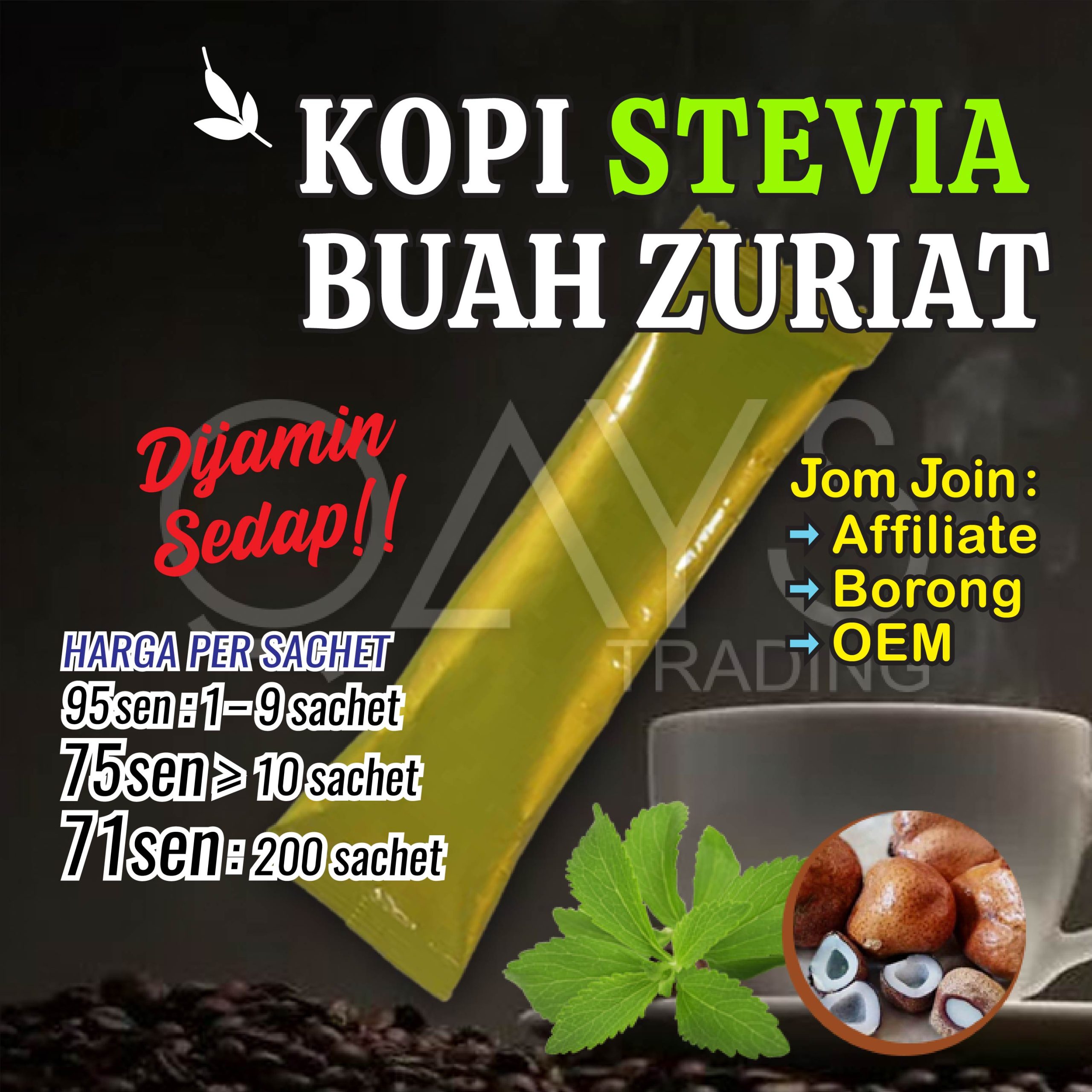 U15 Kopi Stevia Buah Zuriat