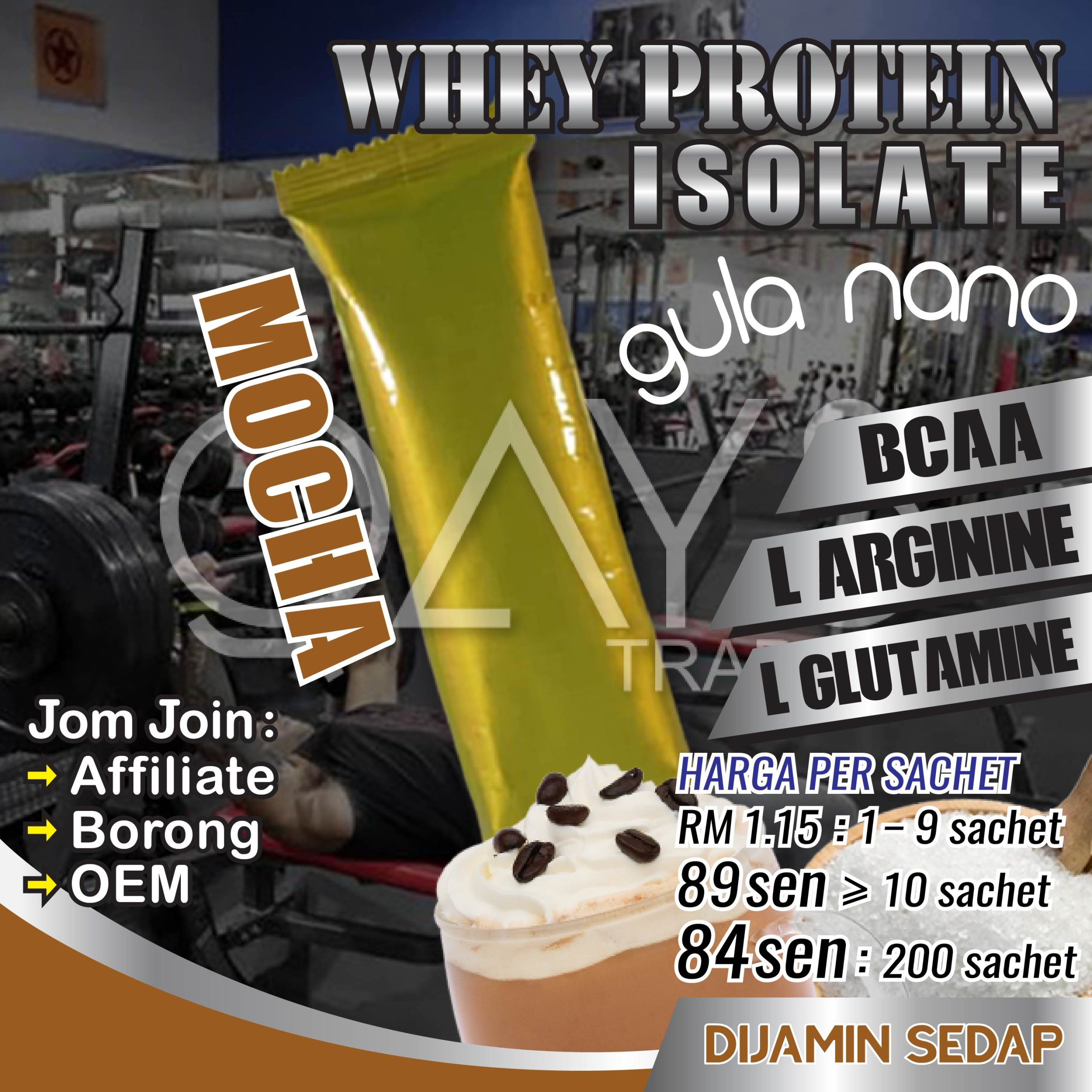 Y2 Whey Protein Mocha Gula Nano